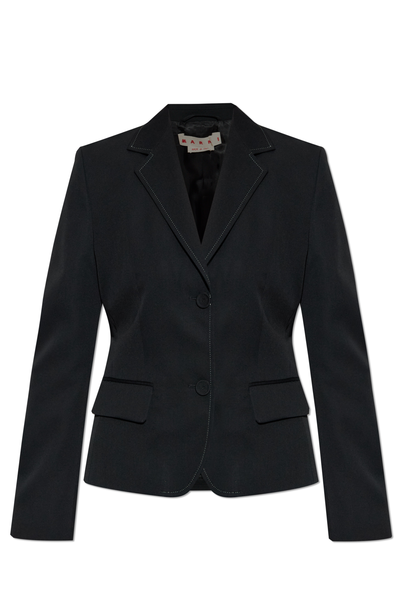 アウターその他 MARNI Woman Blazer Black GIMA0202S1UTP771 00N99 Black wool blend jacket | Marni